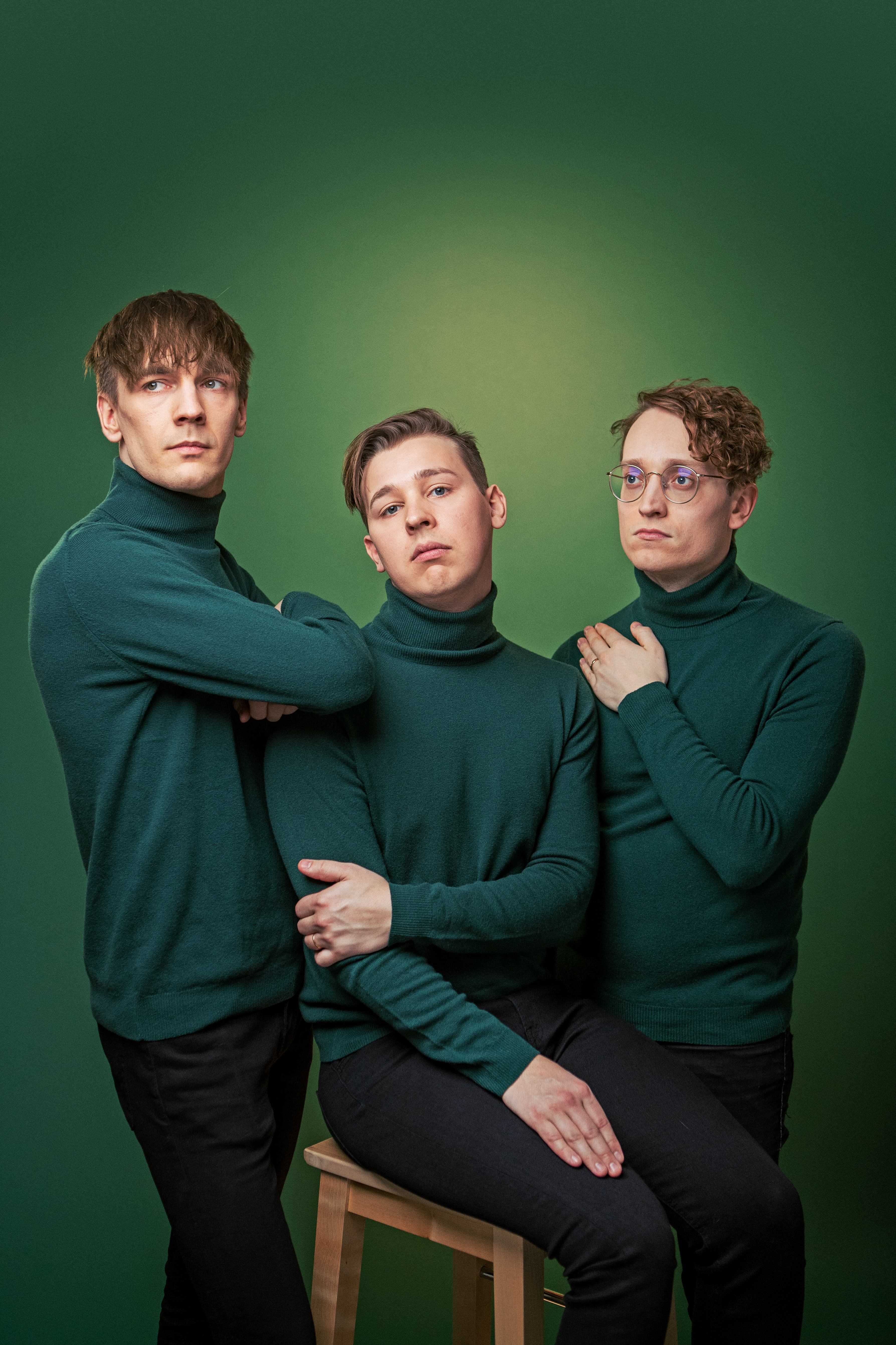 Humorgruppen KAJ – Kevin Holmström, Axel Åhman och Jakob Norrgård.
