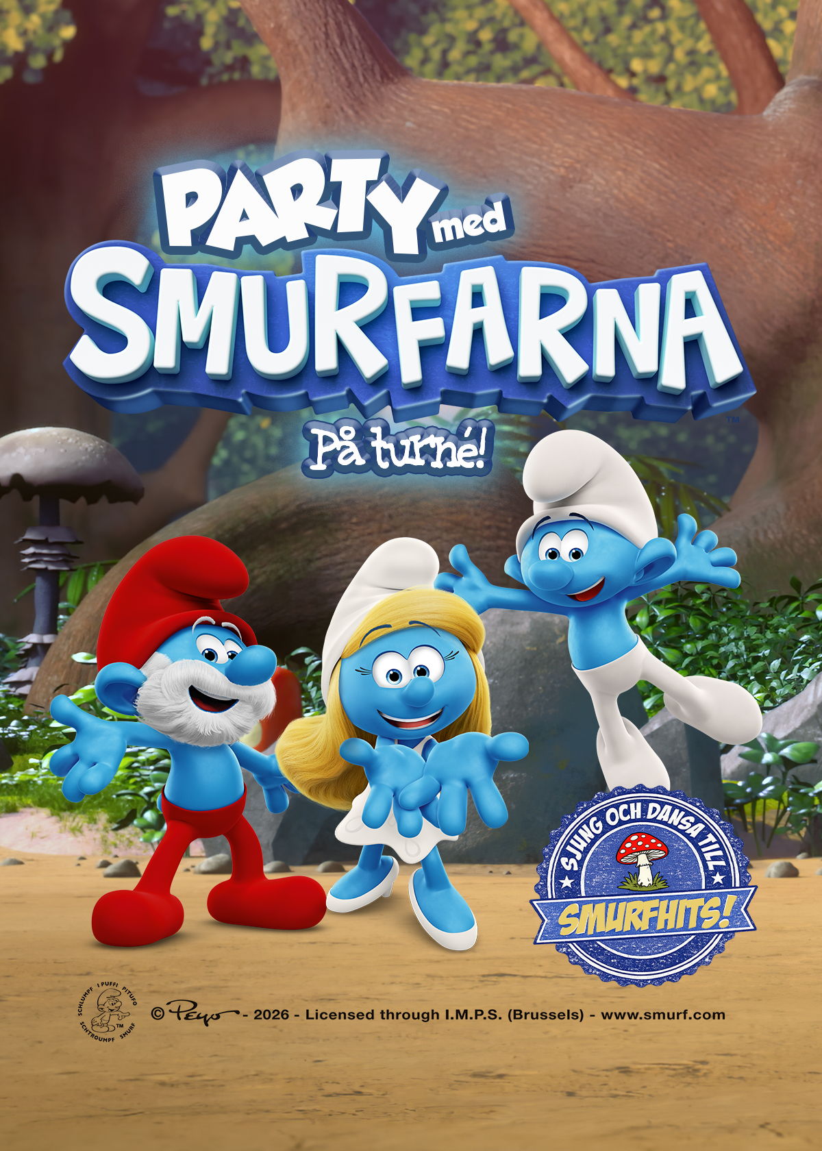 Party med smurfarna &ndash; p&aring; turn&eacute; &ndash; biljetter hos kulturaktiebolaget.se