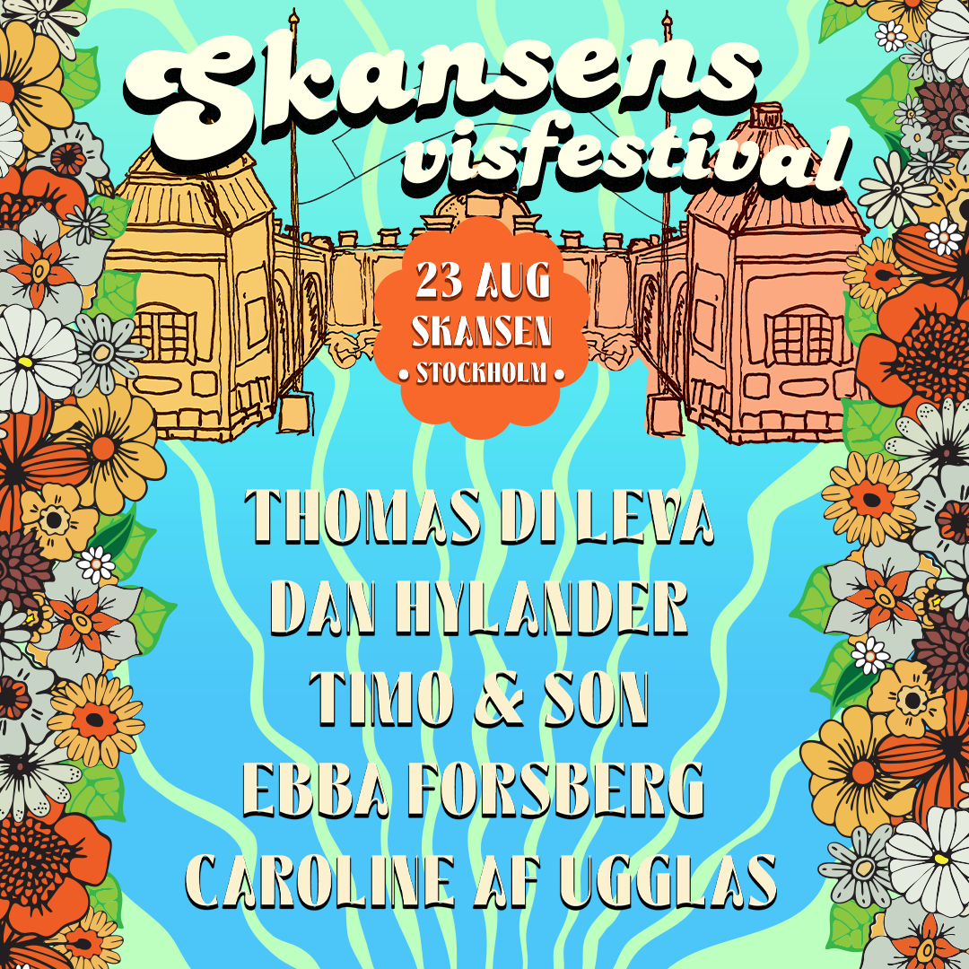Skansens visfestival – Stockholm 23 augusti (logga och artistlista)