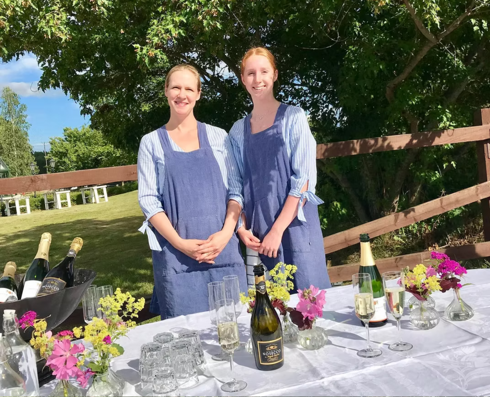 Servering i det gröna vid The Nut House